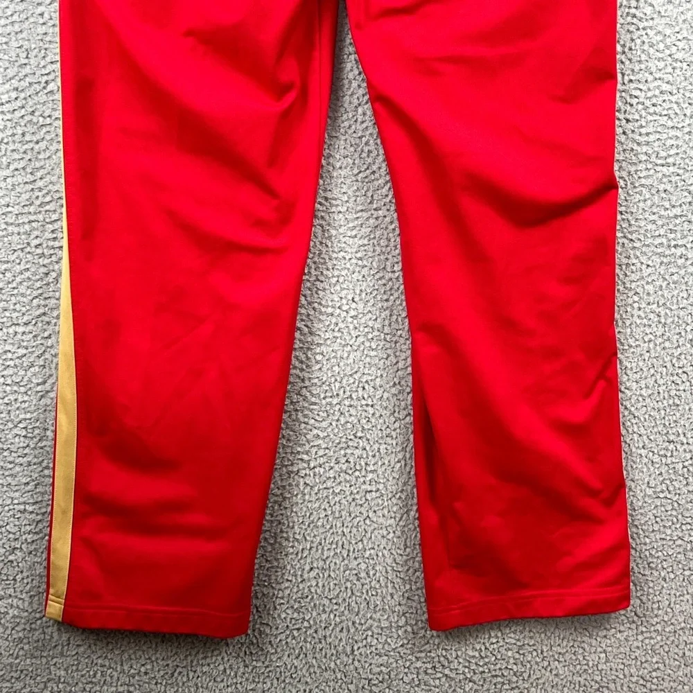 New Orleans Pelicans Adidas Sweatpants Men's Small Red w/ 3 Gold Stripes + Logos